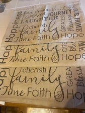 Park Designs set of 3 placemats Family Laughter 100% cotton NEW