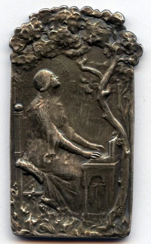 France Musical Art Nouveau Award Silvered Bronze Medal 50x29mm 25gr !!!