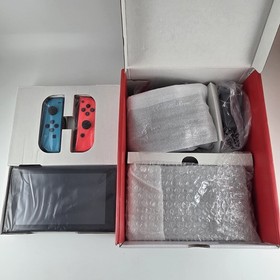 Nintendo Switch with Neon Blue Red Joy-Con V2 Open Box Never Used