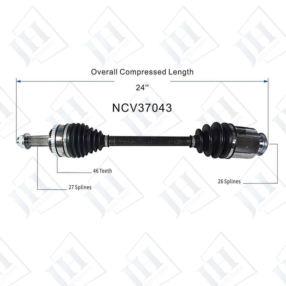 Eje CV pasajero delantero derecho original para Hyundai Veloster 2013-2015 tracción delantera automático Foto 2 de 4