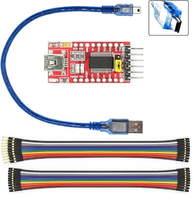 Mini USB to TTL Serial Converter Adapter 3.3V/5.5V FTDI Breakout Board for Ar