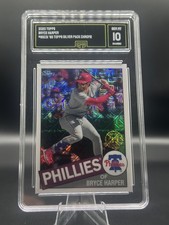 2020 TOPPS SILVER PACK 1985 CHROME PROMO #31 BRYCE HARPER GMA 10