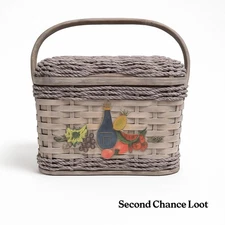 wicker picnic basket set