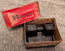 View-Master Model E 3D Viewer w/ 7 Reels, Reel Sleeves/Boxes 1942