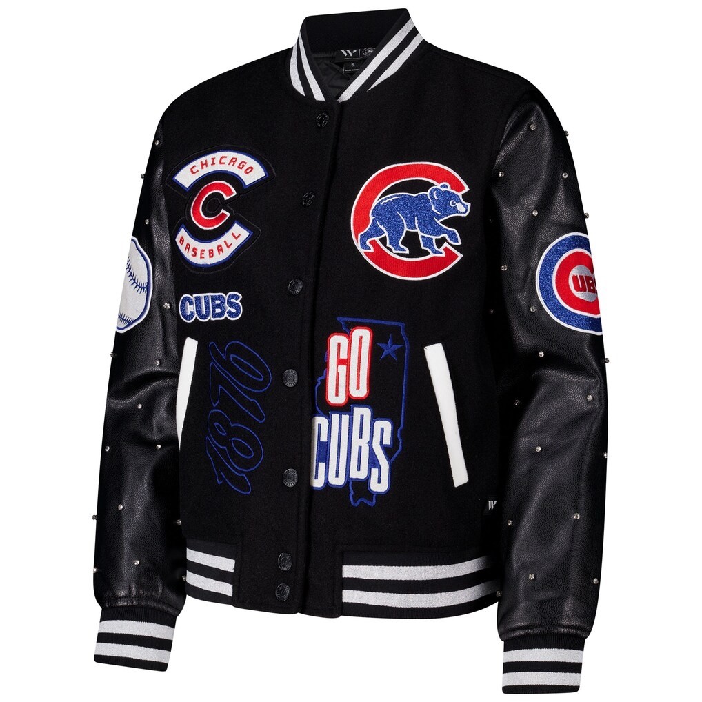 ANTHROPOLOGIE Wild Collective MLB Letterman GLITZY Jacket CHICAGO