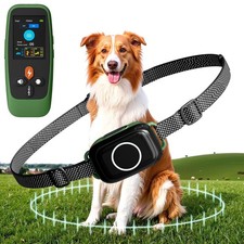 4-in-1 Wireless Dog Fence System Dog Fence with Training Collar  Anti-Bark C...
