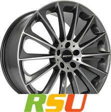 GMP Stellar anthracite polished 9x22" ET45 LK5 108 ML 63.4 Alufelgen 22 Zoll