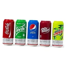 5 Pack Beer Can Covers That Look Like Soda Hide Your Can Silicone Sleeve 
