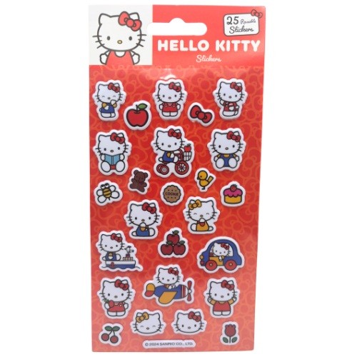 Hello Kitty 25 Reusable Puffy Stickers - Picture 1 of 1