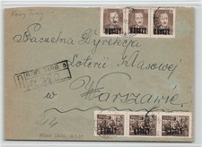 123350) Polen Nowy Targ, Groszy-Überdruck Type 3 schwarz auf R-Blg