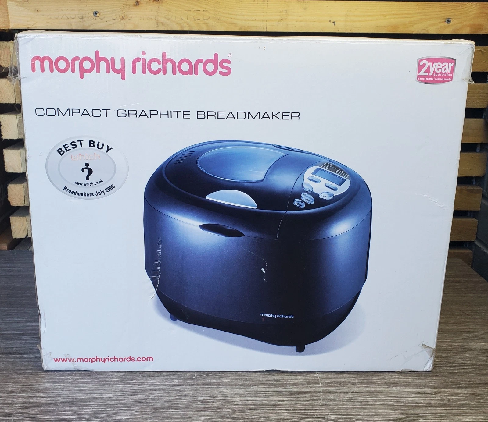 Morphy Richards Compact Graphite Breadmaker Model 48245 Boxed