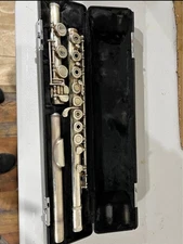 Armstrong 303 Flute Open Hole Sterling Silver Head Thin Joint, B Foot W/ Case VF