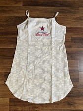 Vintage Budweiser Bud Girl Biaggio White Swim Cover Up Dress One Size