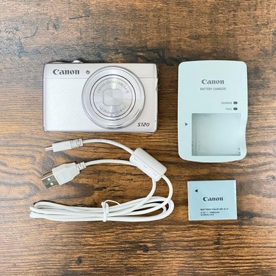 Canon PowerShot S120 Silver Compact Digital Camera Tested Working