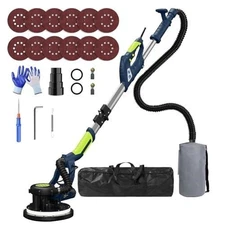 Drywall Sander With Vacuum – 8A, 7-Speed 800–1800Rpm, Extendable, Led Light