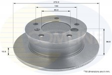 REAR BRAKE DISCS SET BRAKING DISCS PAIR FOR MERCEDES-BENZ G-CLASS 4 L COMLINE