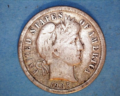 1905-S Barber Dime,  Silver 10c Fine Cond. **1  2 -5