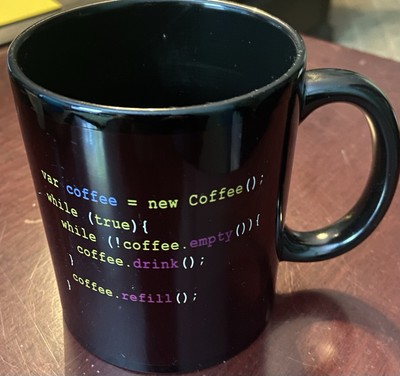 Programming - Software Development - Computer Coding Black Coffee Mug, 11 Oz-NEW