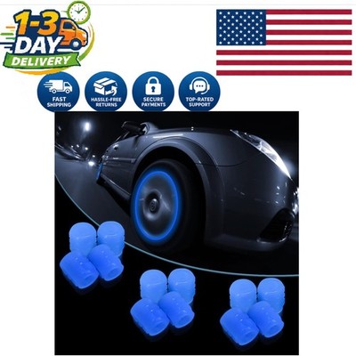12PCS Luminous Tire Valve Caps - Glow in the Dark Air Covers for All Vehicles