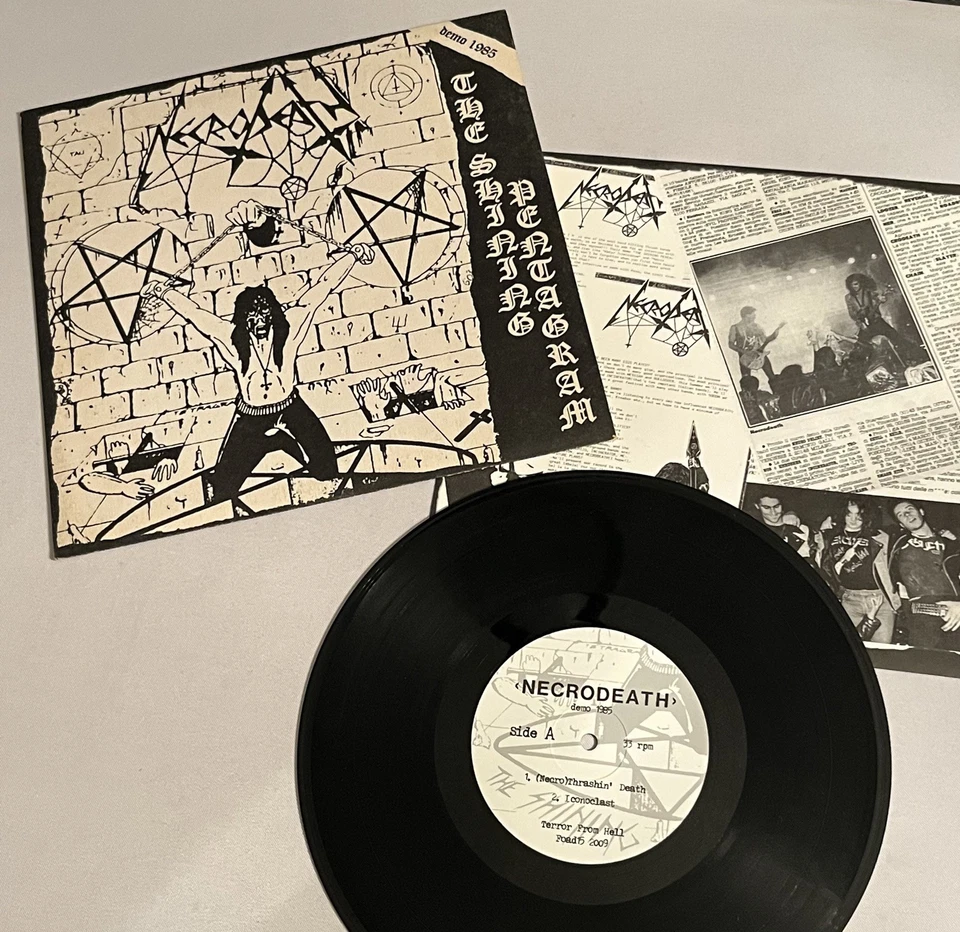 NECRODEATH - The Shining Pentagram - 1985 Demo - 10” Vinyl EP - BLACK METAL - Imagem 3 de 4