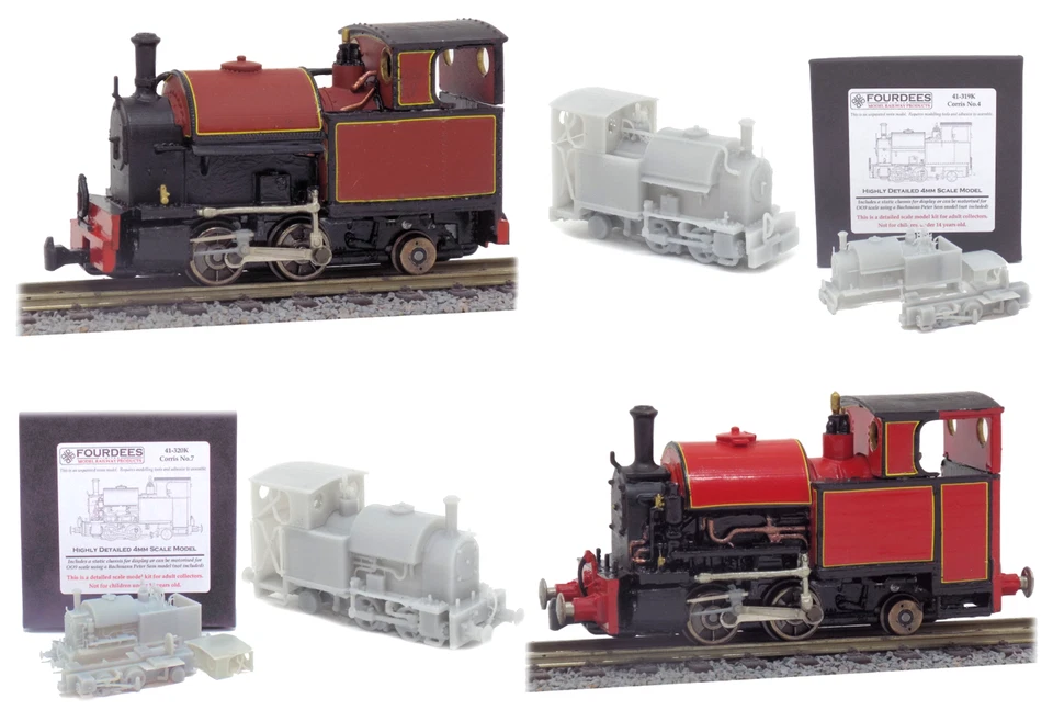 Fourdees Limited Corris Tattoo Locomotive 009 / OO9 Kit for Bachmann chassis