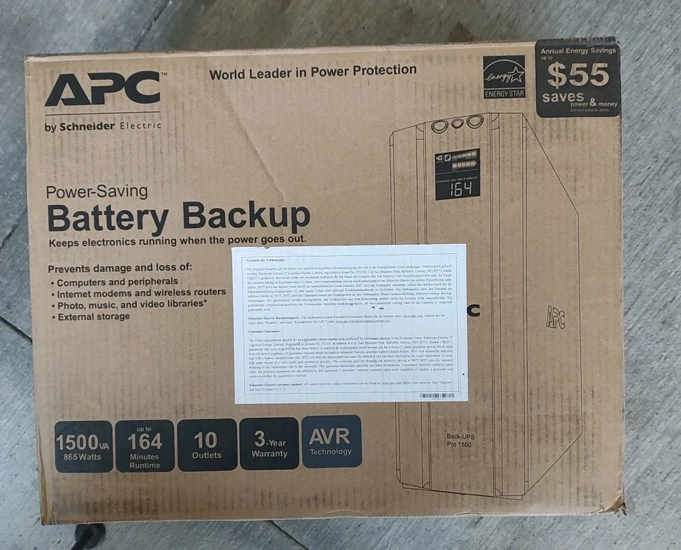⚡⚡APC BR1500G Back-UPS Pro 1500VA 10-Outlet Uninterruptible Power Supply⚡ - Image 2 of 4