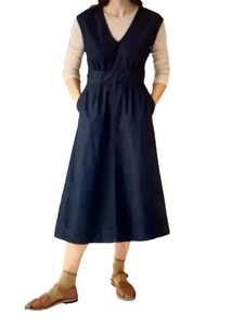 toast denim pinafore dress Toast Pinafore Dress