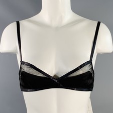 ZIMMERMANN Size 0 Black Viscose Blend Mixed Fabrics Bralette Dress Top