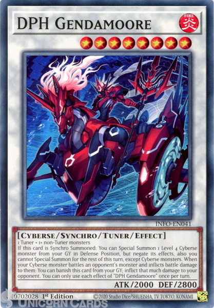 INFO-EN041 DPH Gendamoore : Common 1st Edition YuGiOh Card