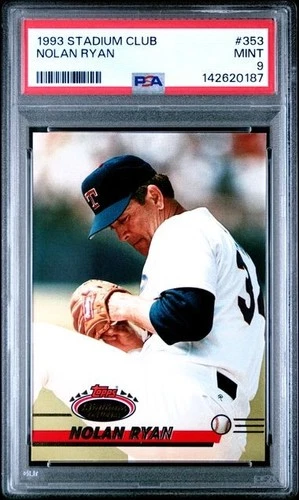 NOLAN RYAN Texas Rangers HOF’er 1993 Topps Stadium Club #353 PSA 9 Mint 🔵⚾️⭐️