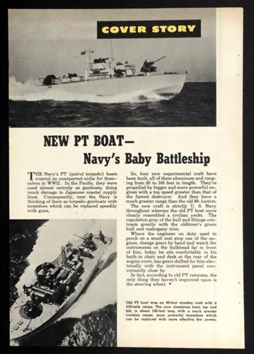 PT809-812 US Navy Patrol Torpedo 1951 article PT BOAT Aluminum Hull