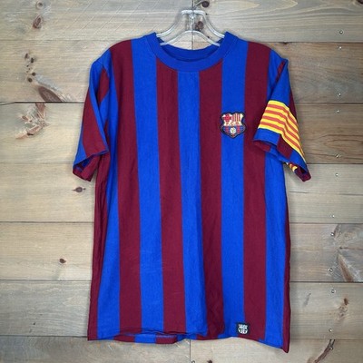 FC Barcelona Official Store Retro Captain's T Shirt FCB Men s Size Small