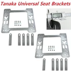 1 PAIR TANAKA HEAVY DUTY 5mm DIY UNIVERSAL RACING SEAT BRACKETS RAIL ADAPTERS