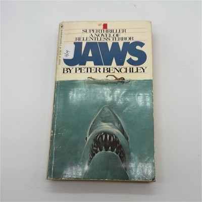 Jaws Peter Benchley Paperback Bantam Books 1974 Film/TV Adaptation