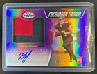 2022 Panini Certified Drake London Patch Mirror Purple Auto RC Fabric #3/10