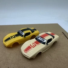 Tyco Corvette Stingray No.2 No.3 440x2 Slot Car Bodies Only - Nice Shape