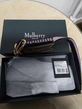 Mulberry Twist Keyring Mixed Leather Dark Clay - Z#1012