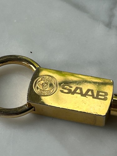 Saab Dorschel SAAB Key Fob KeyChain Detachable Goldtone