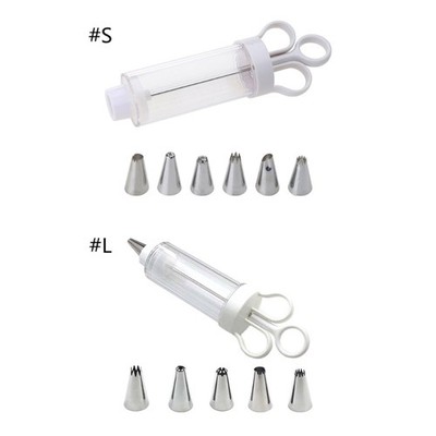 Dessert Decorating with 5 Icing Nozzles Kitchen Baking Pastry Tool
