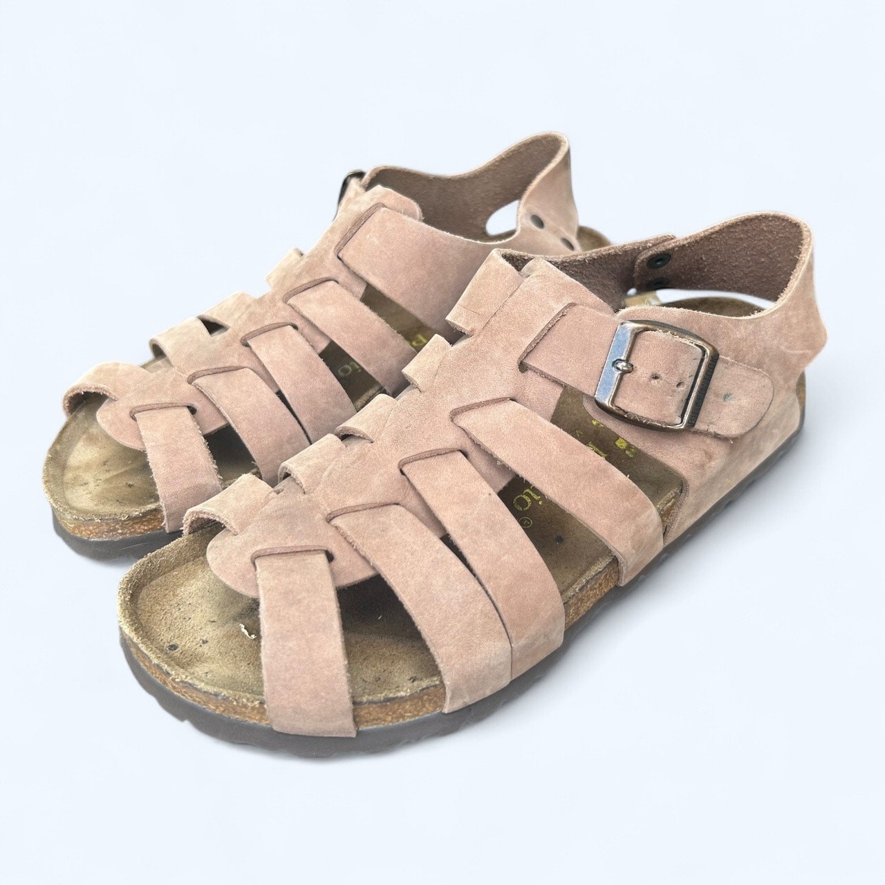 Papillio Birkenstock Phoenix Fisherman Leather Sandals Taupe Brown