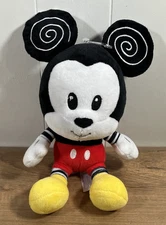 Kid's Preferred Disney Baby Black & White Mickey Mouse 9” Plush Toy Crinkle Ears