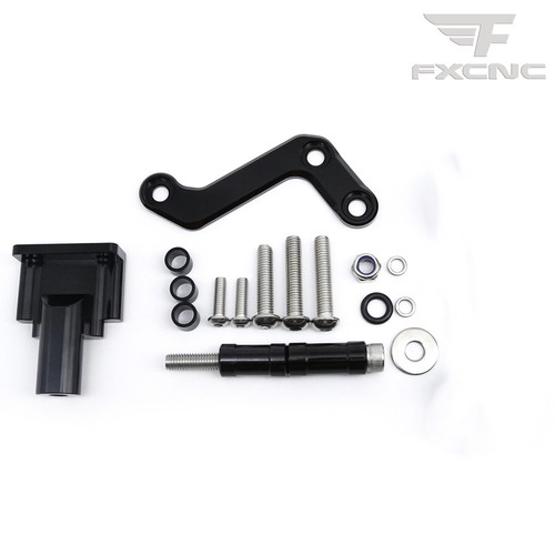 Black+Grey CNC Steering Damper Stabilizer Bracket Kit Mount For MT-03 2020-22 23 - Picture 5 of 24
