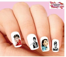 Waterslide Nail Decals Set of 20 - Audrey Hepburn Assorted