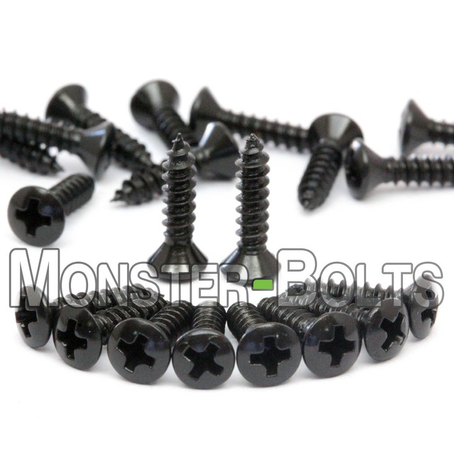  4 X 1/2 Black Pickguard Screws Qty 20 For Ibanez Fender Strat