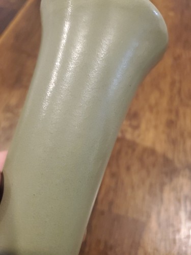 Vintage 1960s McCOY Ceramic Vase Floraline Avacado Green 8.5" Tall Beautiful! - Picture 18 of 19