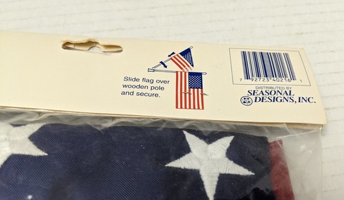 Vintage US Flag Factory 2.5'x4' US American Flag Outdoor Nylon - Picture 5 of 6