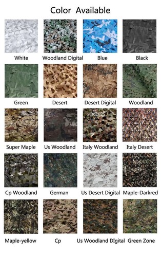 Outdoor Single Layer Tent Shade Camouflage Nets for Hunting Camo Netting Army - Picture 12 of 29