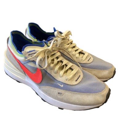 1397) Nike Waffle One Coconut Milk/Crimson/Hyper Royal DA7995-101 Size 10.5 Men