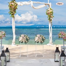 10Pcs Clear Acrylic Flower Stands Wedding Event Party Table Decor Flower Vases