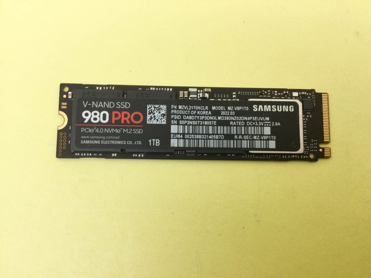 Samsung 980 PRO 1TB PCIe 4.0 NVMe M.2 2280 SSD MZ-V8P1T0 Samsung 980 PRO 1TB PCIe 4.0 NVMe M.2 2280 SSD MZ-V8P1T0